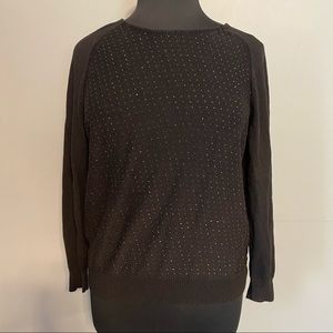 WORTHINGTON plus size silver beaded sweater
